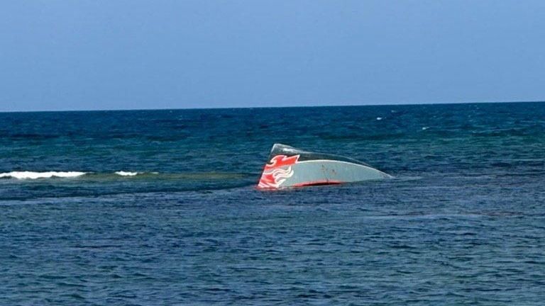 A part of the boat was seen in the water near Guhere in Djibouti.